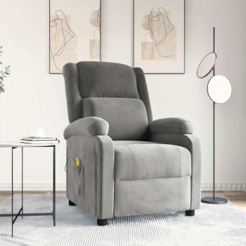 ARDEBO.de - Massagesessel Hellgrau Samt