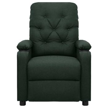 Massagesessel Dunkelgrün Stoff