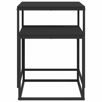 Couchtisch-Set 2-tlg. Holzwerkstoff und Metall