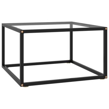 ARDEBO.de - Couchtisch Schwarz mit Hartglas 60x60x35 cm