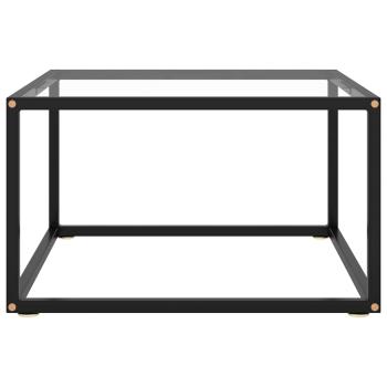 Couchtisch Schwarz mit Hartglas 60x60x35 cm