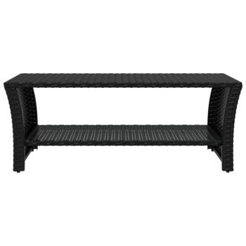 Couchtisch Schwarz 100x50x40 cm Poly Rattan