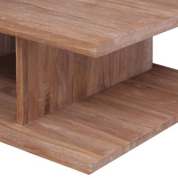 Couchtisch 70 x 70 x 30 cm Massivholz Teak