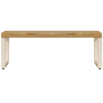 Couchtisch 100x50x35 cm Massivholz Mango und Stahl