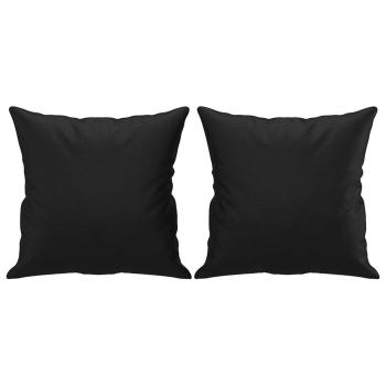 2-Sitzer-Sofa mit Zierkissen Schwarz 140 cm Kunstleder