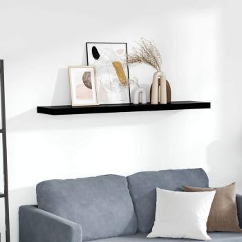 ARDEBO.de - Schweberegal Hochglanz-Schwarz 120x23,5x3,8 cm MDF