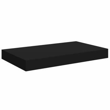 Schweberegale 4 Stk. Schwarz 40x23,5x3,8 cm MDF