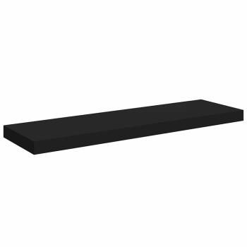 Schweberegal Schwarz 80x23,5x3,8 cm MDF