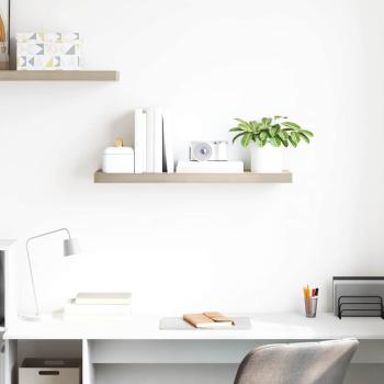 Schweberegal Eiche-Optik 80x23,5x3,8 cm MDF