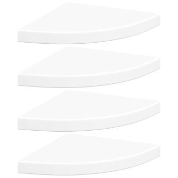 Eck-Schweberegale 4 Stk. Wei? 35x35x3,8 cm MDF