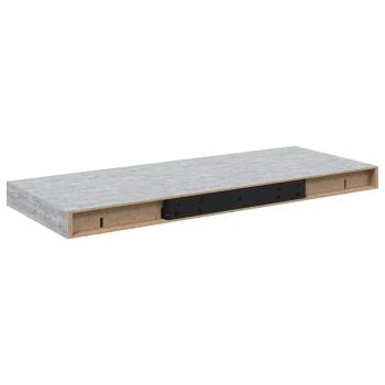 Schweberegale 4 Stk. Betongrau 60x23,5x3,8 cm MDF