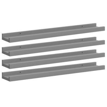 Wandregale 4 Stk. Grau 60x9x3 cm