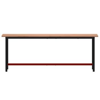 Werkbank 220x55x81,5 cm Massivholz Buche und Metall