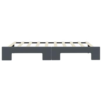 Tagesbett Ausziehbar Dunkelgrau 90x190 cm Samt