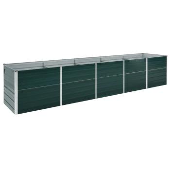 ARDEBO.de - Garten-Hochbeet Verzinkter Stahl 400x80x45 cm Grün