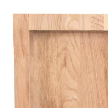 Tischplatte Hellbraun 80x40x(2-6) cm Massivholz Eiche Behandelt