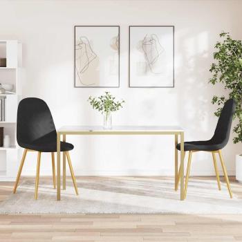 ARDEBO.de - Esszimmerstühle 2 Stk. Schwarz Samt