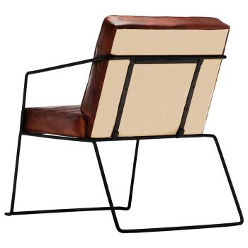 Sessel Dunkelbraun Echtleder