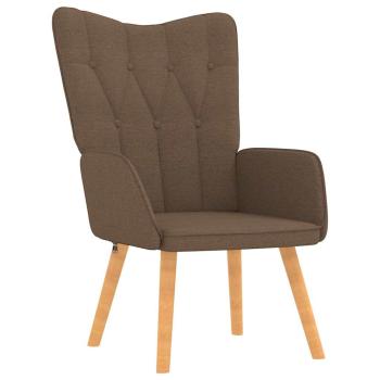 Relaxsessel mit Hocker Braun Stoff