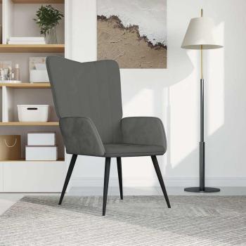 ARDEBO.de - Relaxsessel Dunkelgrau Samt