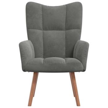 Relaxsessel Dunkelgrau Samt