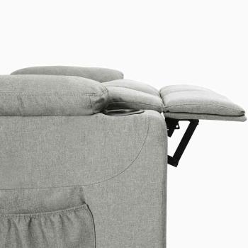 Relaxsessel Hellgrau Stoff