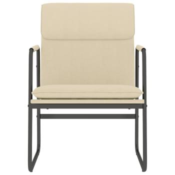 Loungesessel Creme 55x64x80 cm Stoff