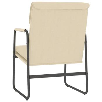 Loungesessel Creme 55x64x80 cm Stoff
