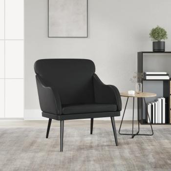 ARDEBO.de - Sessel Schwarz 63x76x80 cm Kunstleder