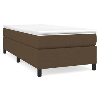 Boxspringbett mit Matratze Dunkelbraun 100x200 cm Stoff
