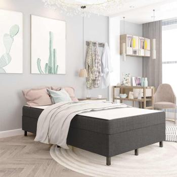 ARDEBO.de - Boxspringbett Dunkelgrau Stoff 120x200 cm