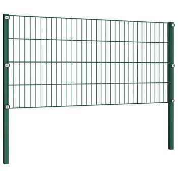 Zaunelement mit Pfosten Eisen 176,5 x 80 cm Grün