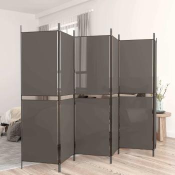 ARDEBO.de - 6-tlg. Paravent Anthrazit 300x220 cm Stoff