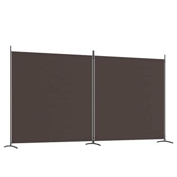 2-tlg. Paravent Braun 348x180 cm Stoff