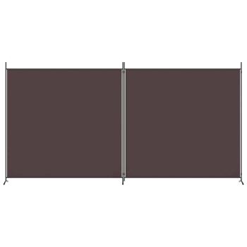 2-tlg. Paravent Braun 348x180 cm Stoff