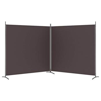 2-tlg. Paravent Braun 348x180 cm Stoff
