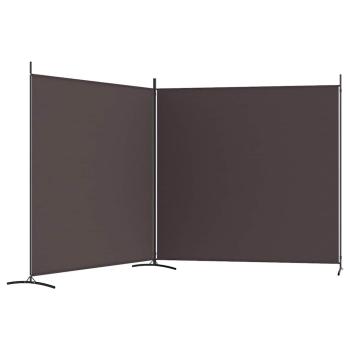 2-tlg. Paravent Braun 348x180 cm Stoff