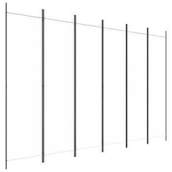 6-tlg. Paravent Weiß 300x200 cm Stoff