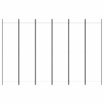 6-tlg. Paravent Weiß 300x200 cm Stoff