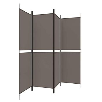 4-tlg. Paravent Anthrazit 200x180 cm Stoff