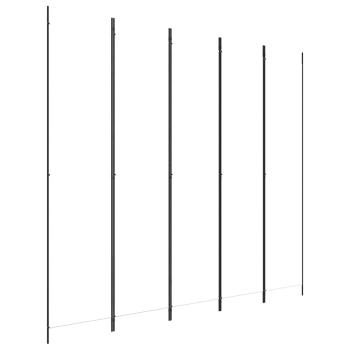 5-tlg. Paravent Weiß 250x220 cm Stoff