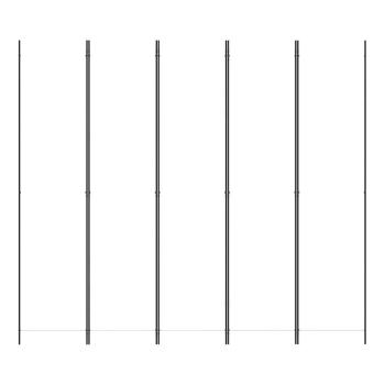 5-tlg. Paravent Weiß 250x220 cm Stoff