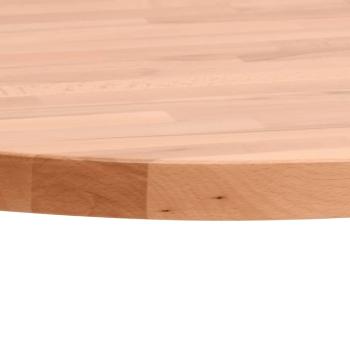 Tischplatte Ø60x1,5 cm Rund Massivholz Buche