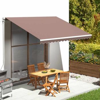 ARDEBO.de - Ersatzstoff für Markise Braun 400x300 cm Polyester