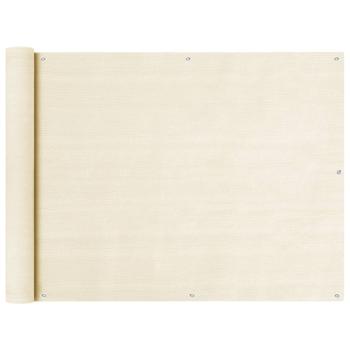 ARDEBO.de - Balkon Sichtschutz Creme 90x600 cm HDPE
