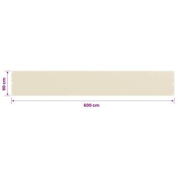 Balkon Sichtschutz Creme 90x600 cm HDPE