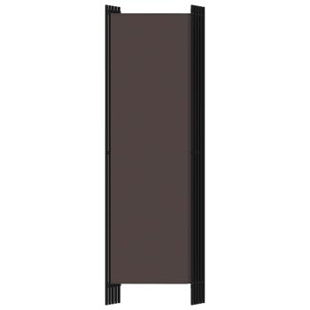 5-tlg. Raumteiler Braun 250x180 cm