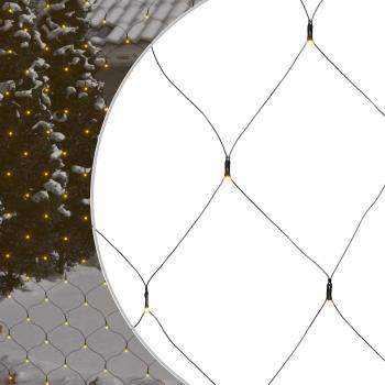 ARDEBO.de - Weihnachts-Lichternetz 4x4 m 544 LED Warmweiß Indoor Outdoor