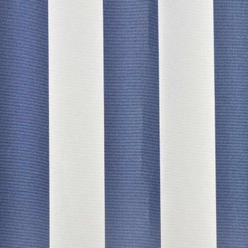 Ersatzstoff für Markise Blau und Weiß 500x300 cm Polyester