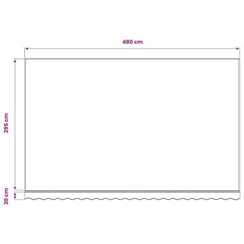 Ersatzstoff für Markise Blau und Weiß 500x300 cm Polyester